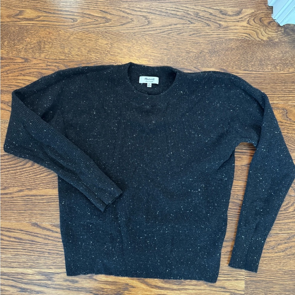 Black Flecked Cashmere Sweater by Madewell